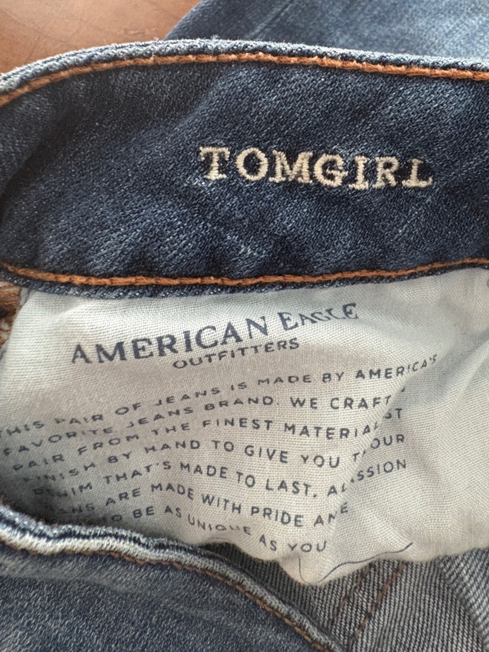 American Eagle Tomgirl Button Fly Jeans Medium Wash Slouchy Boyfriend Size 6R - Picture 5 of 8